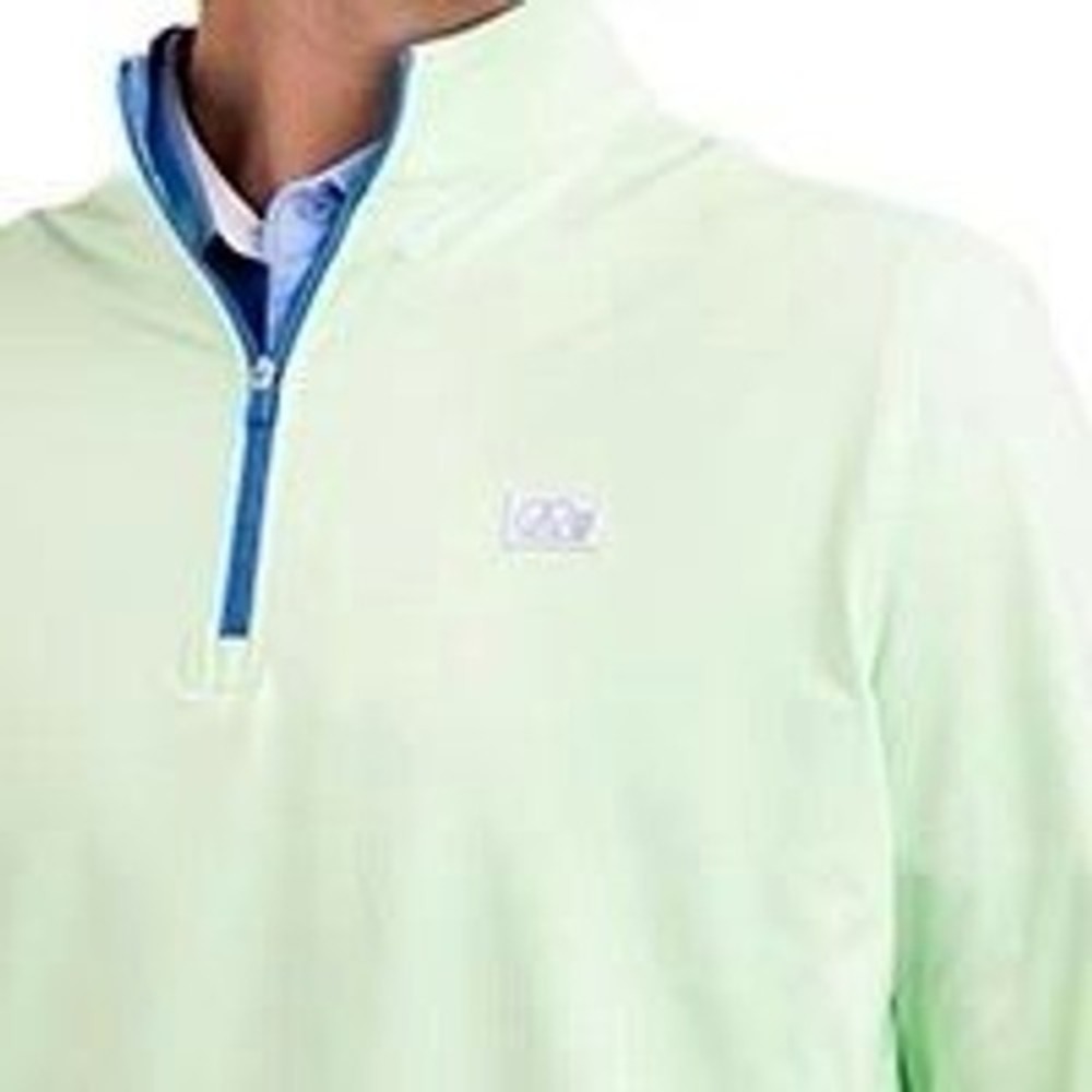 $100 Good Good Mens 1/4 Zip Pullover Golf Athletic 3XL Mint Green